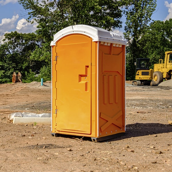 how often are the porta potties cleaned and serviced during a rental period in Heafford Junction WI